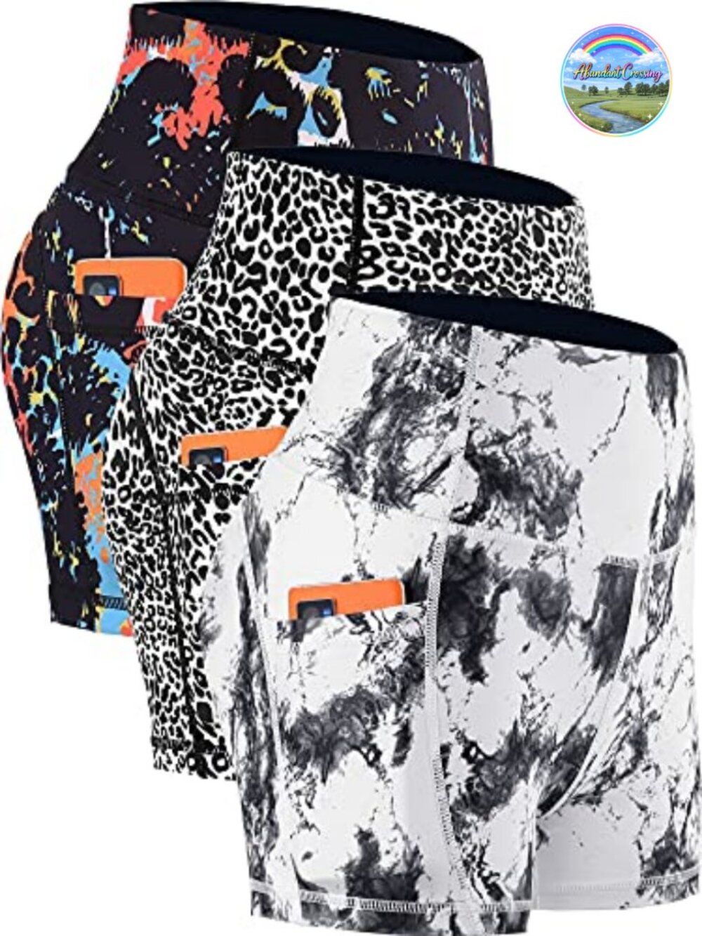 High Waist Athletic Shorts for Women with Deep Pockets, 4-Way Stretch